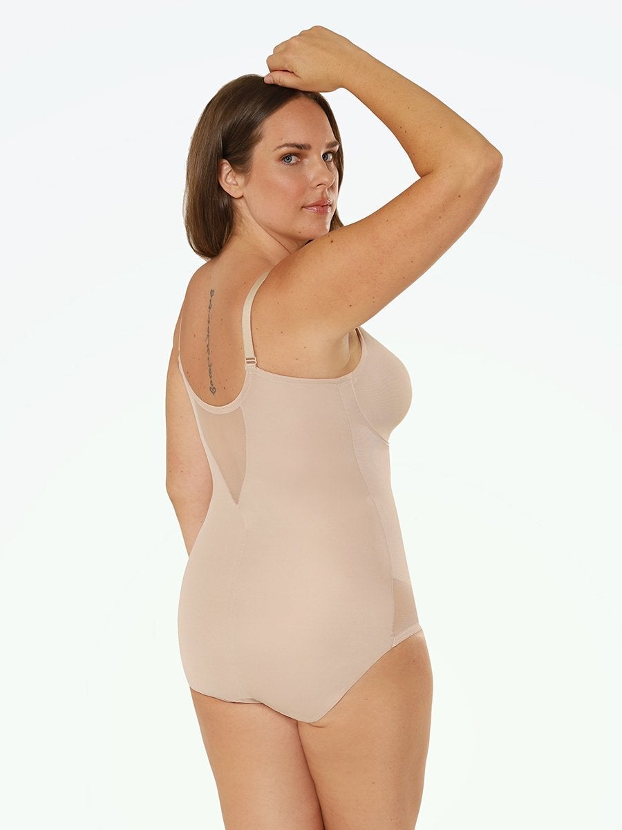 Shapermint Miraclesuit Bodysuits Nude / 38DD Miraclesuit® Sheer Underwire Bodybriefer