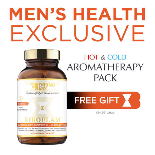 Men’s Health Magazine exclusive deal for 30% OFF Riboflam and free gift. | Bruno MD