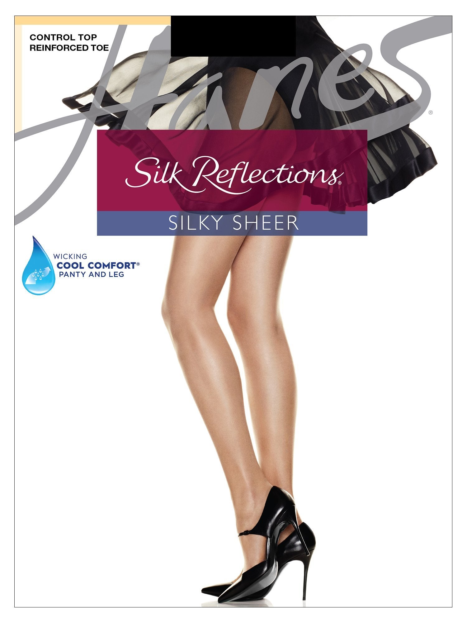 Shapermint Hanes Hosiery Hanes® Silk Reflections Control Top-Reinforced Toe Hosiery