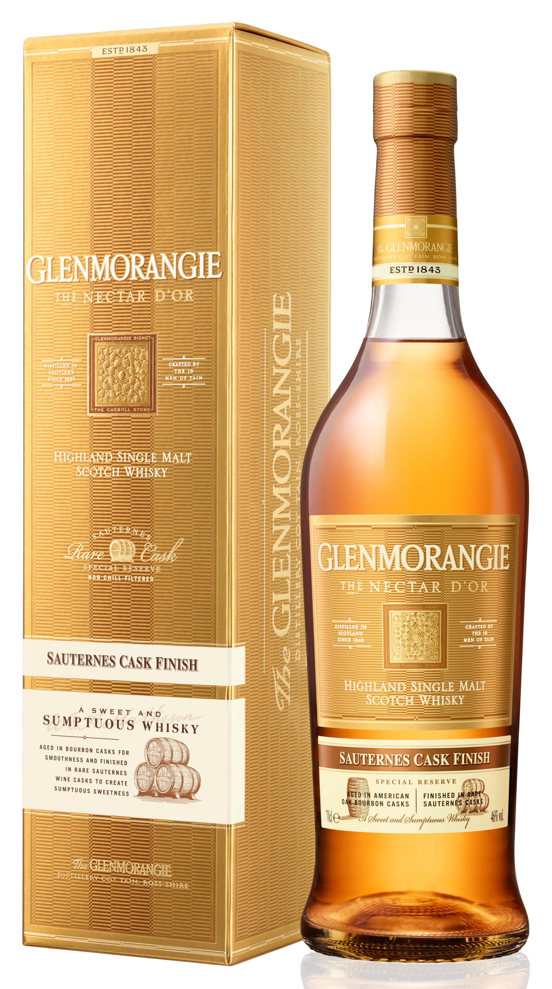 Glenmorangie Vintage GLENMORANGIE Whisky CONNOISSEURS  long tin 12x3.5 inches with insert 