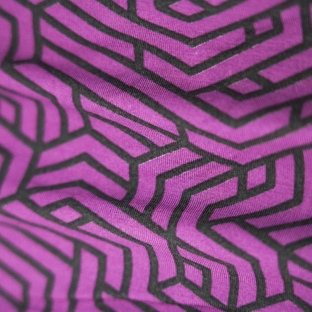 SHEATH Purple Geo Modal Fabric