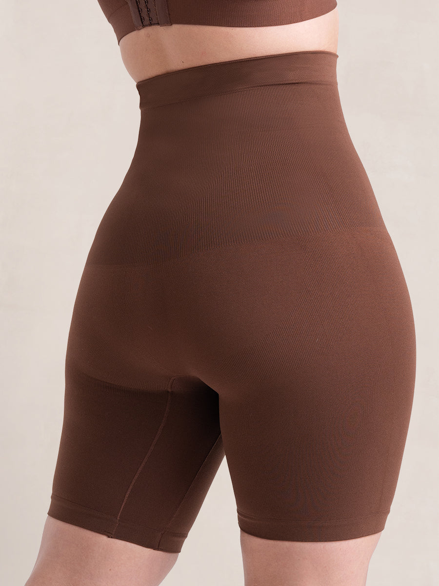Shapermint High-Waisted Shaper Shorts chocolate color