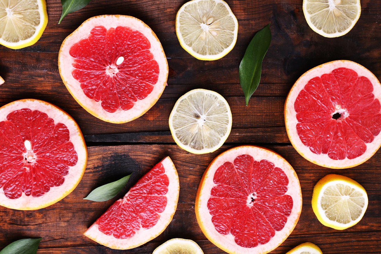 Pink grapefruit energizing many benefits