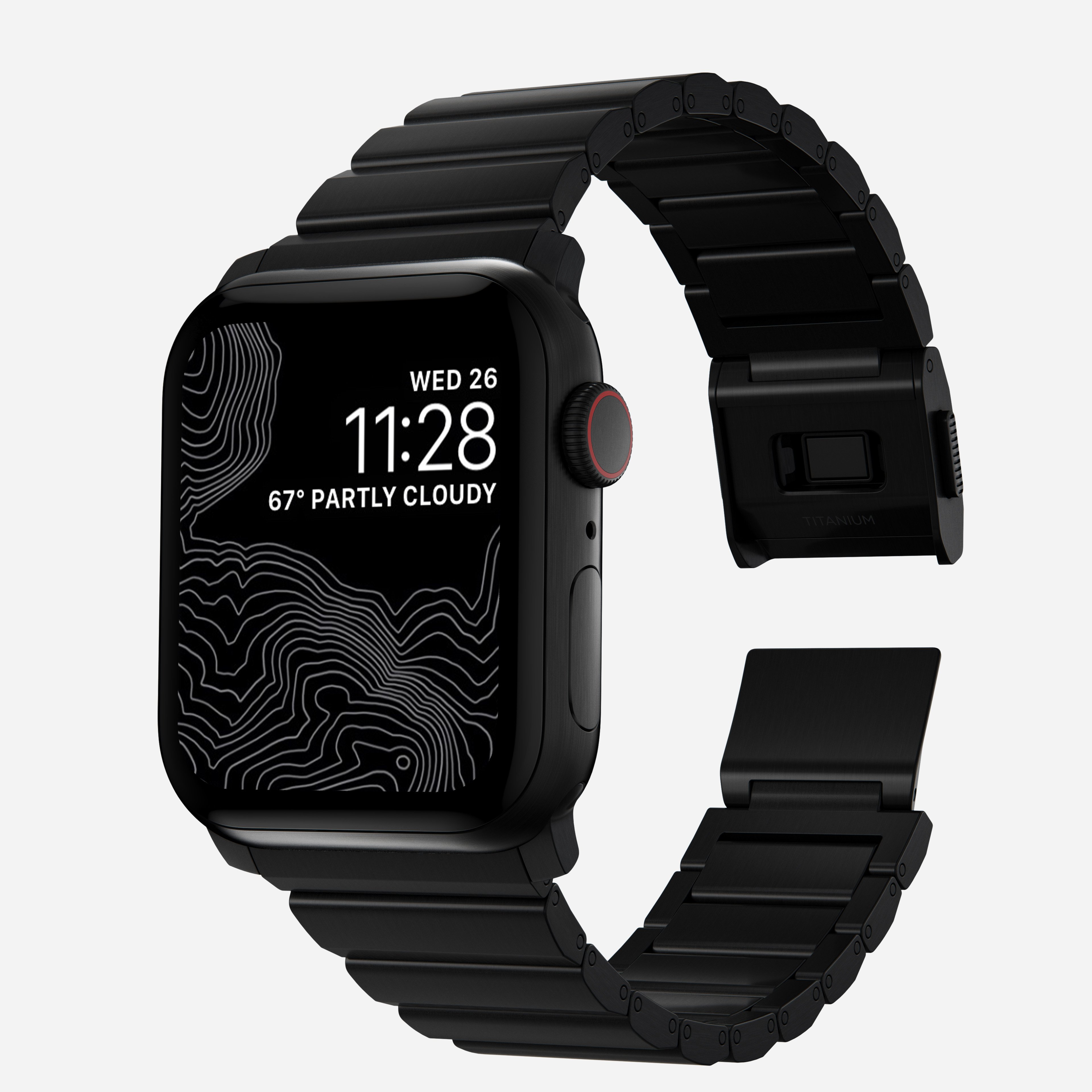 draai Hertellen Trolley Titanium Apple Watch Band, Black Hardware | NOMAD®