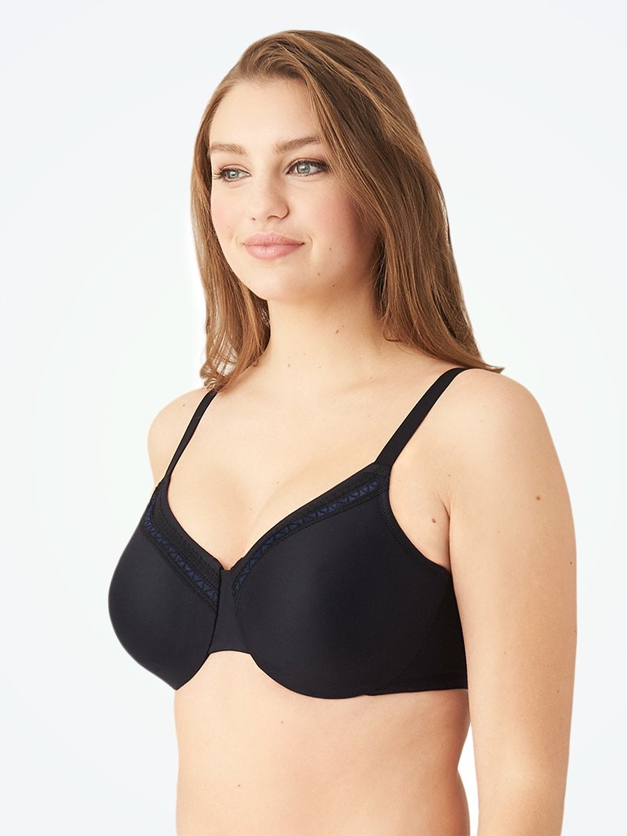 Wacoal Bra Cups of smooth two-ply fabric for superior support