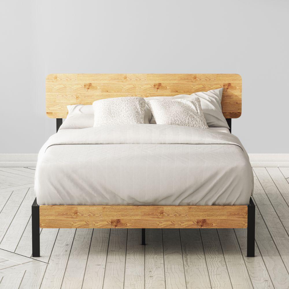 Wood Platform Bed Frame Zinus, Wood And Metal Bed Frame