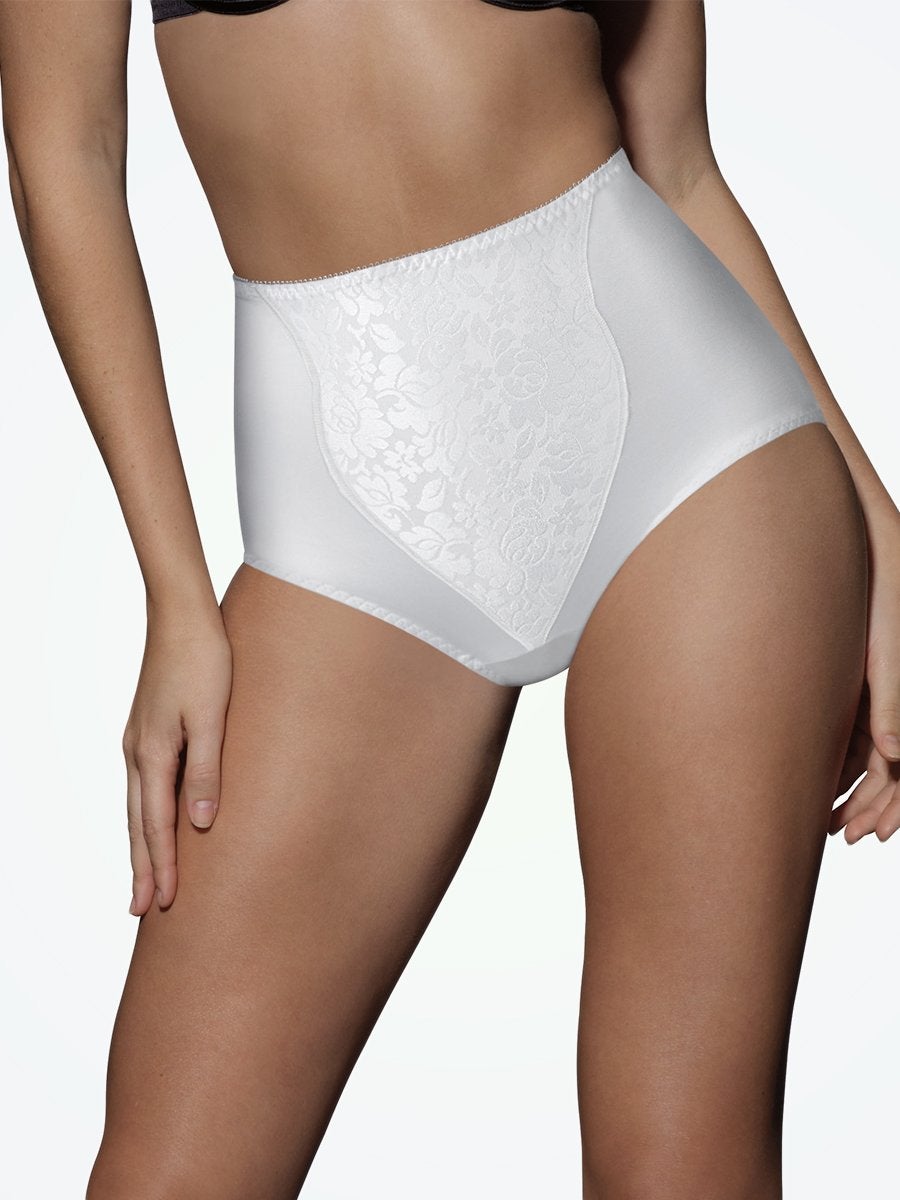 2-Pack Bali Light Control Brief with Lace Tummy Panel white