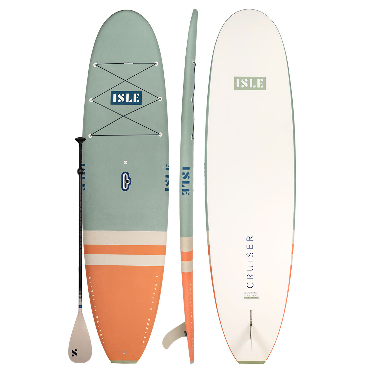 Cruiser 2.0Stand Up Paddle Board PackageThis soft-top hard board features a non-slip, full grip deck pad, providing the ultimate comfort and stability needed for every type of water activity.