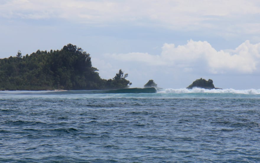 nice view of macaronis surf break indonesia