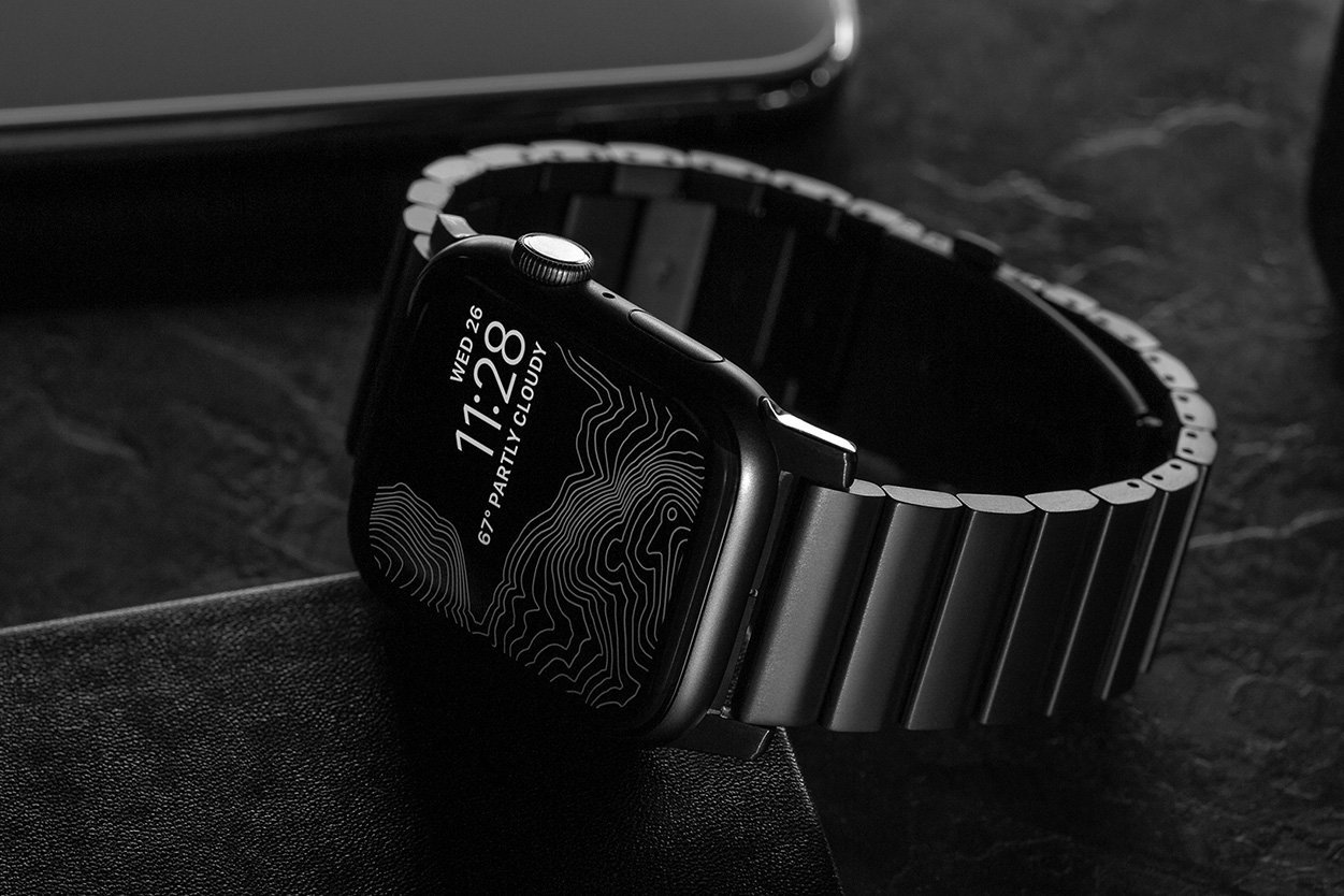Titanium Apple Watch Band, Black Hardware  NOMAD®