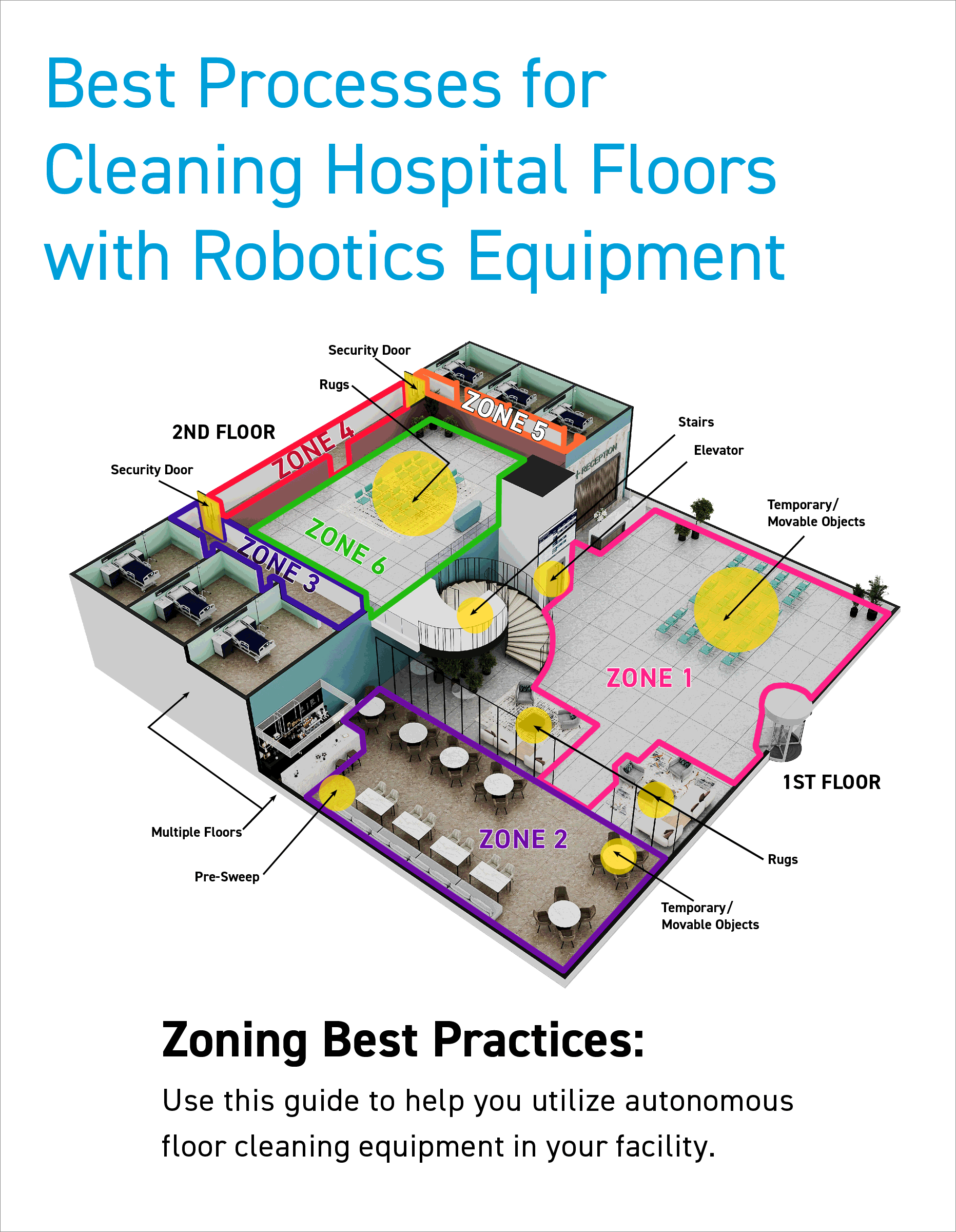 3D drawing of hospital floor plan