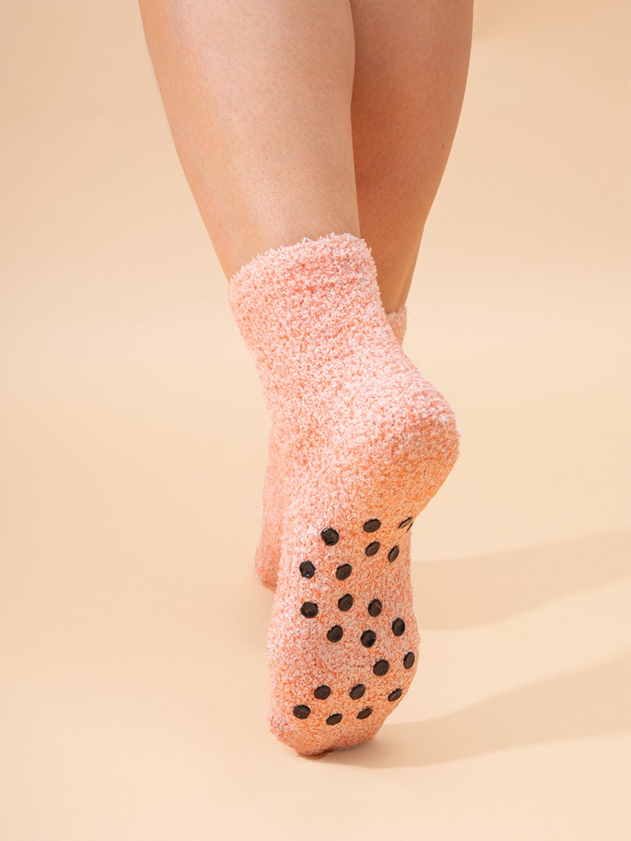 Fuzzy Slipper Socks Polyester and Spandex