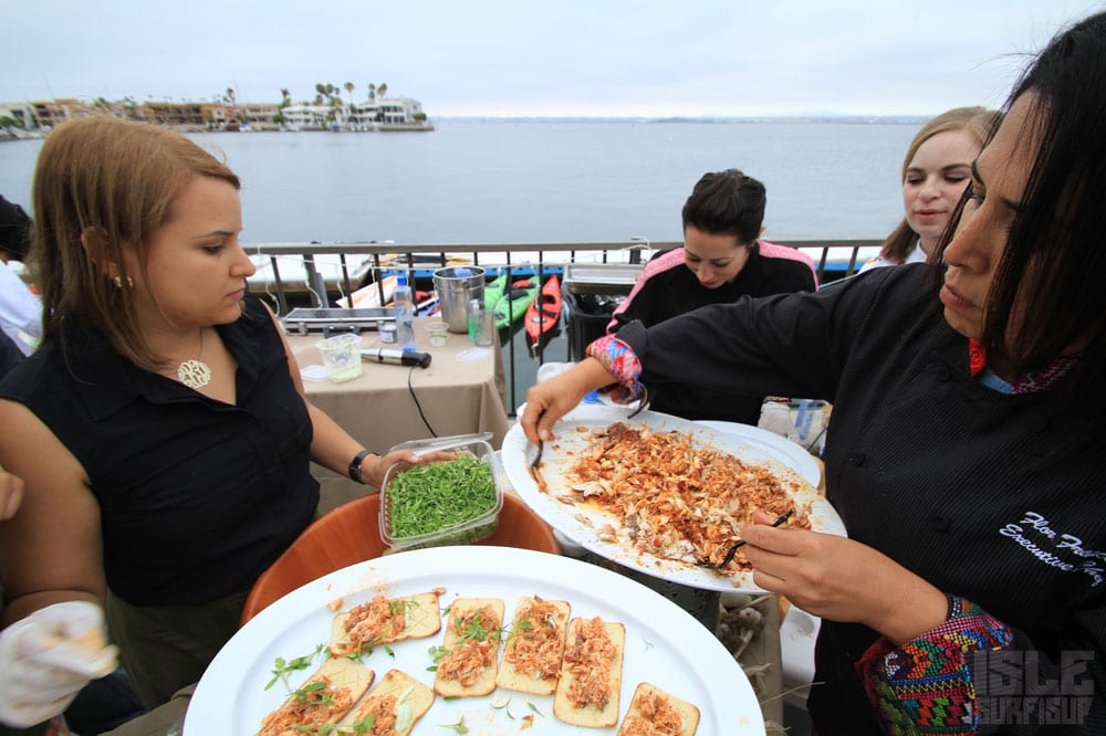 baja seafood finger food fresh sustainable foods served at the 3rd annual Poker paddle at the coronado yacht club
