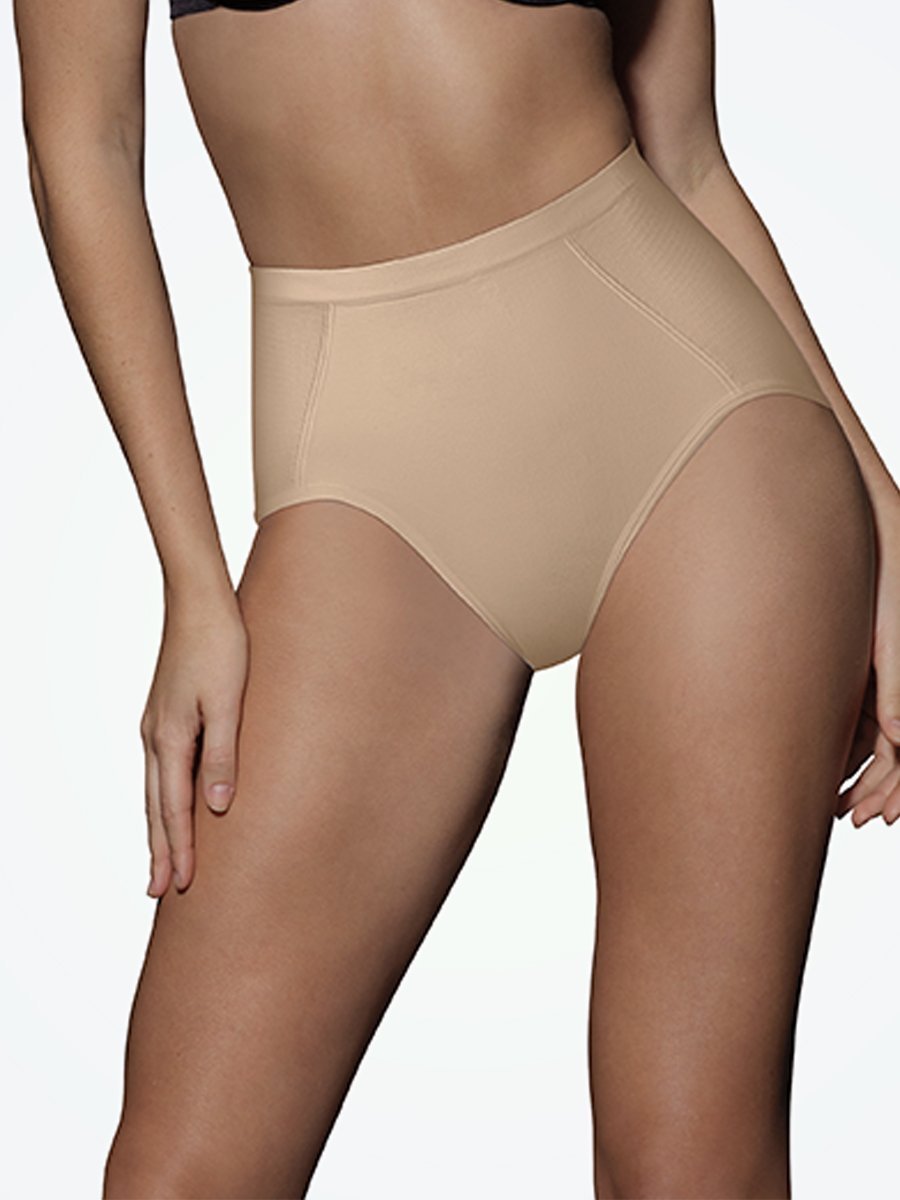 2-Pack Bali Ultra Control Seamless Brief with Tummy Panel beige