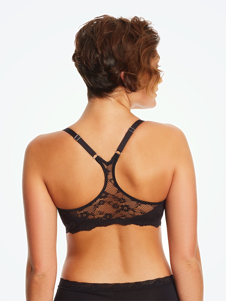 Maidenform Bra racer back with 2-ply lace inserts