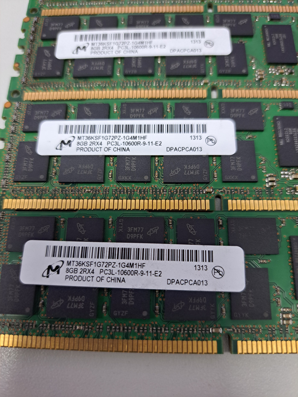 Delvis tilstødende passager Lot of 8- 64GB Micron 8GB 2RX4 PC3L-10600R DDR3L Server Memory Module -  DISCOUNT ELECTRONICS