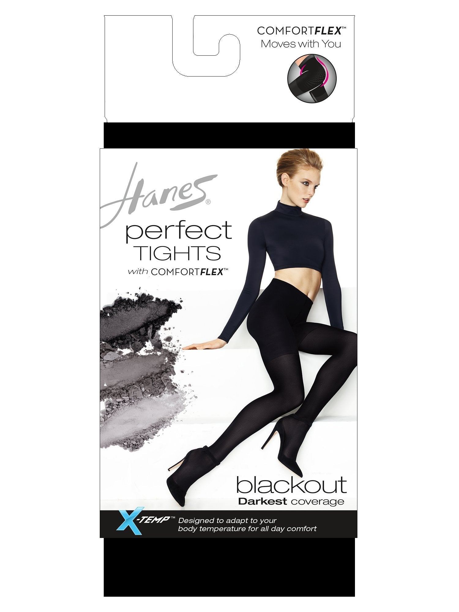 Shapermint Hanes Hosiery Hanes® Perfect Tights Blackout with Smoothing Panty Hosiery