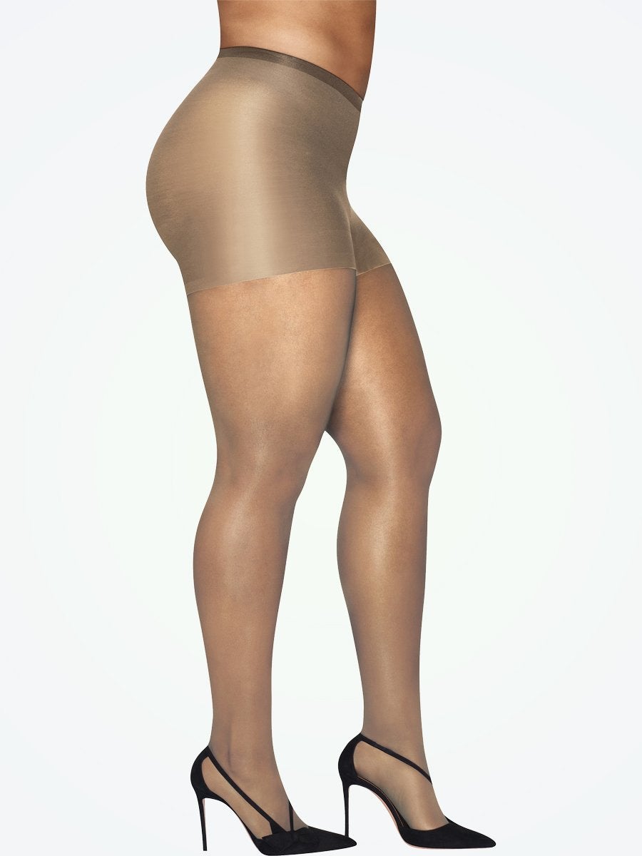 Shapermint Hanes Hosiery Nude / 1/2X Hanes® Curves Silky Sheer Control Top Hosiery