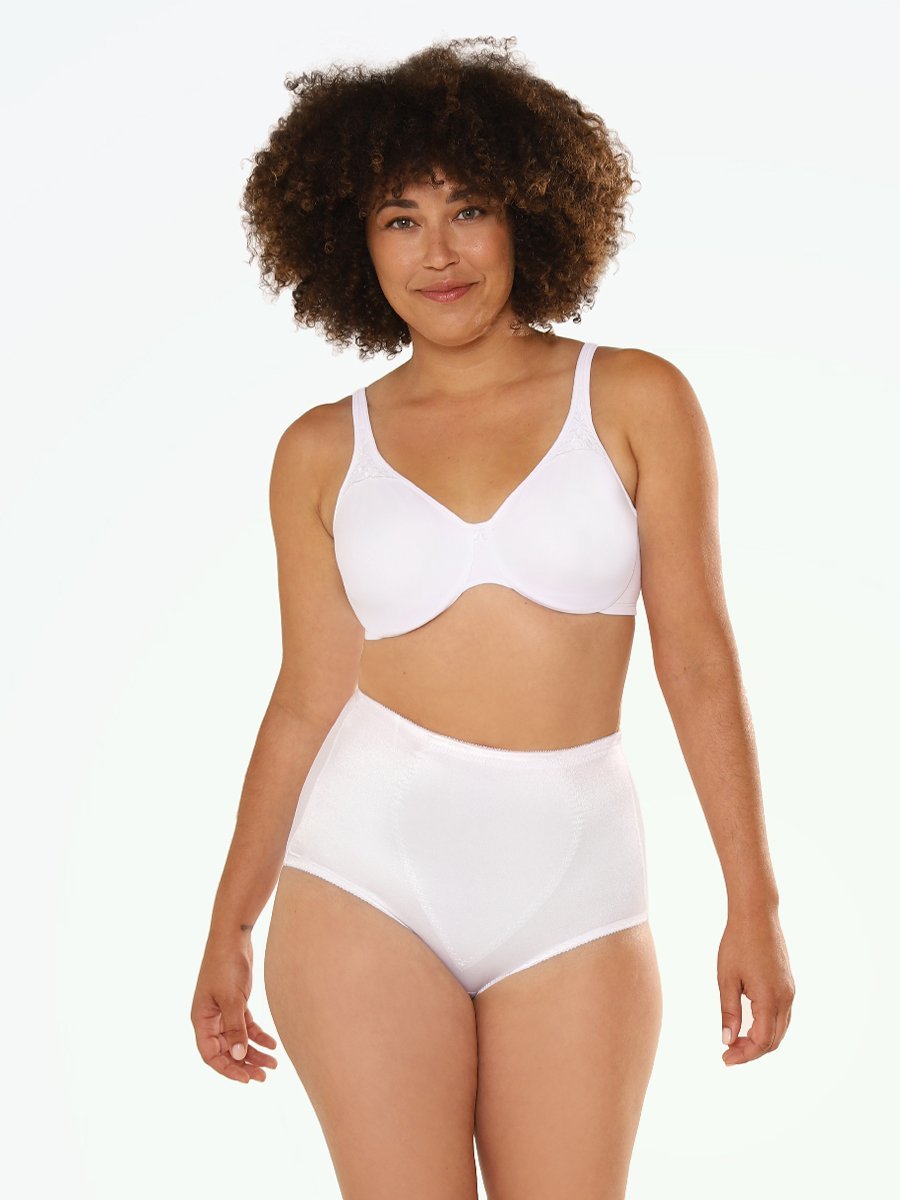 Bali Firm Control Tummy Panel Brief shapewear White