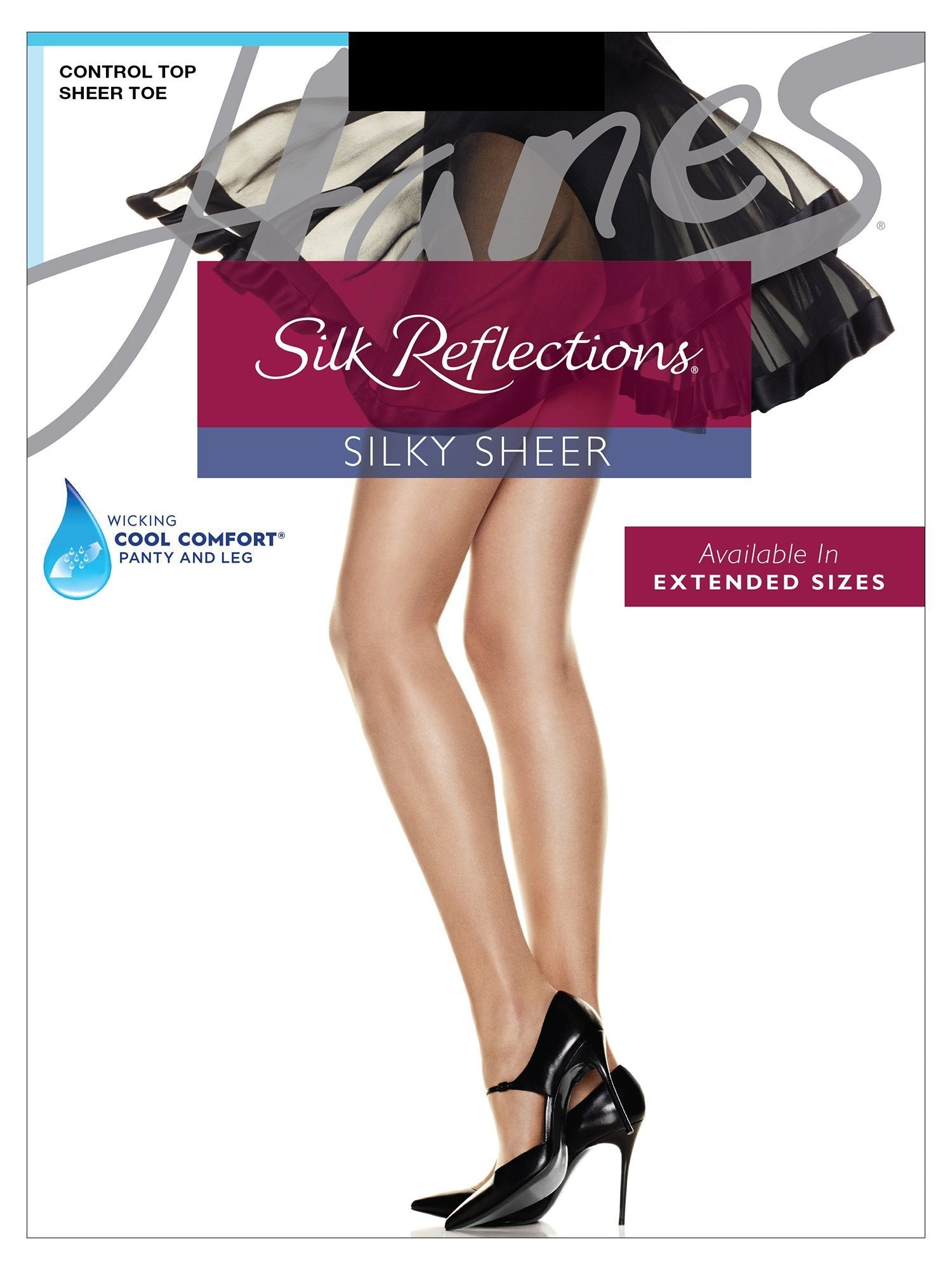 Shapermint Hanes Hosiery Hanes® Silk Reflections Silky Sheer Control Top-Sheer Toe Hosiery