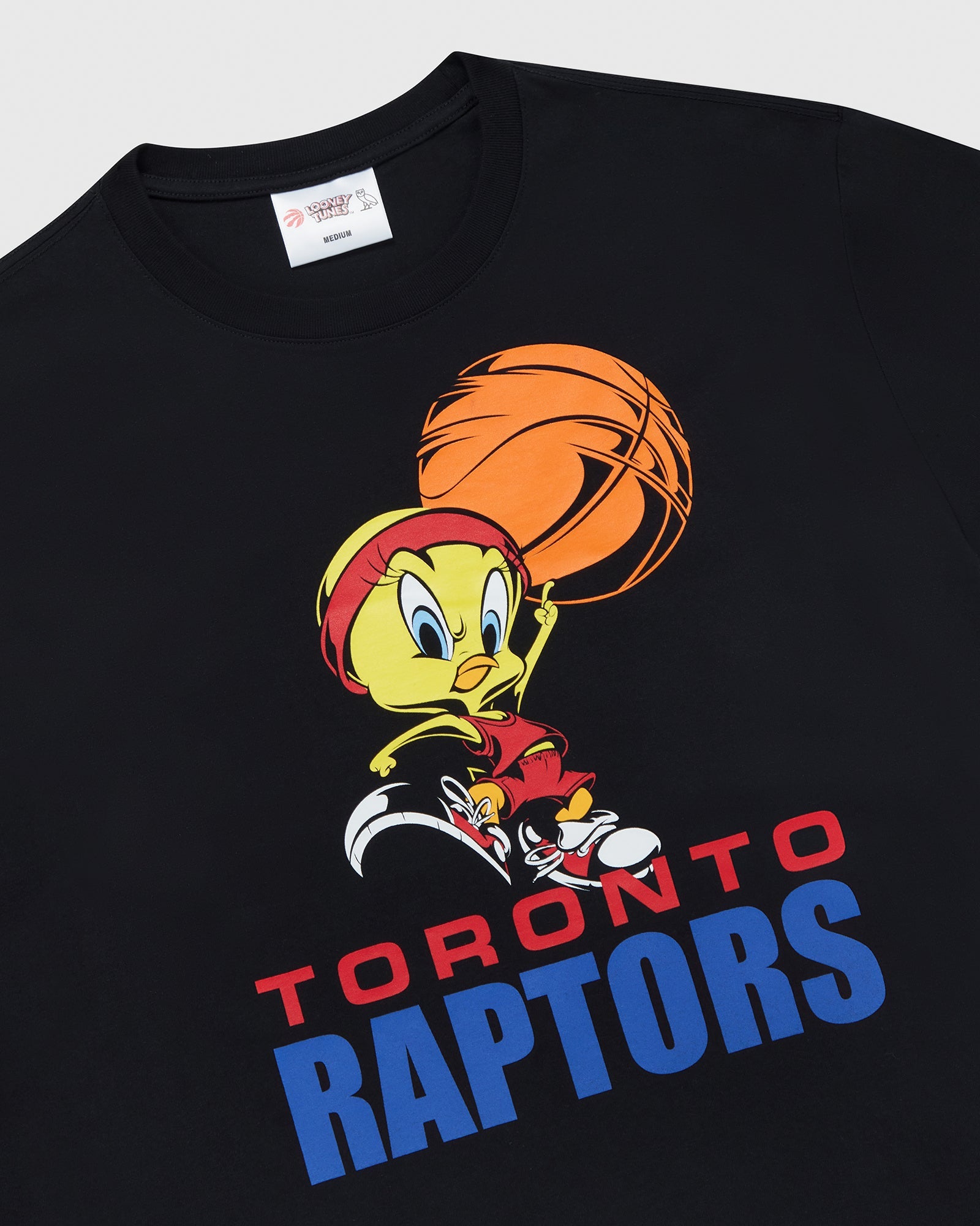 Looney Tunes™ X Raptors Tweety Bird™ T-Shirt - Black – October's
