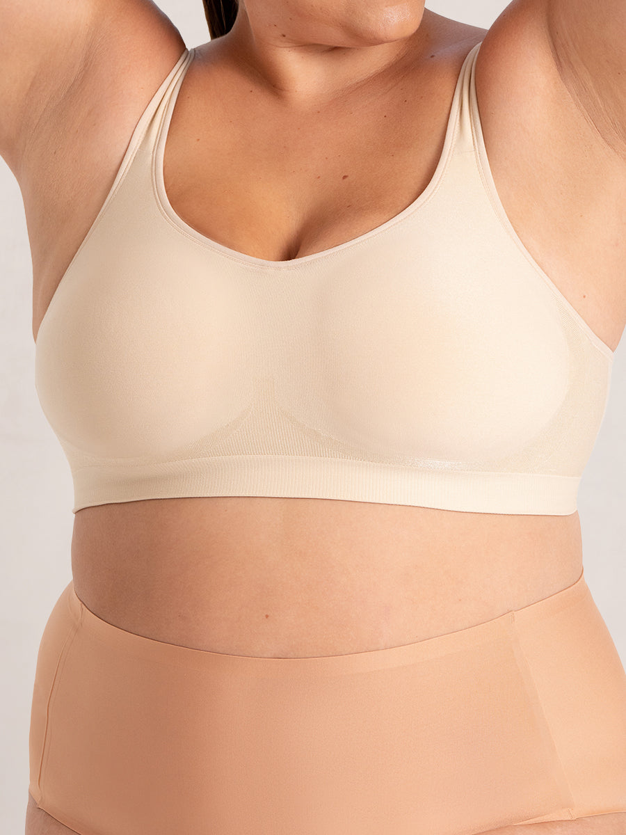 Wireless Shaping Bra Seamless means no itch or unsightly lines
