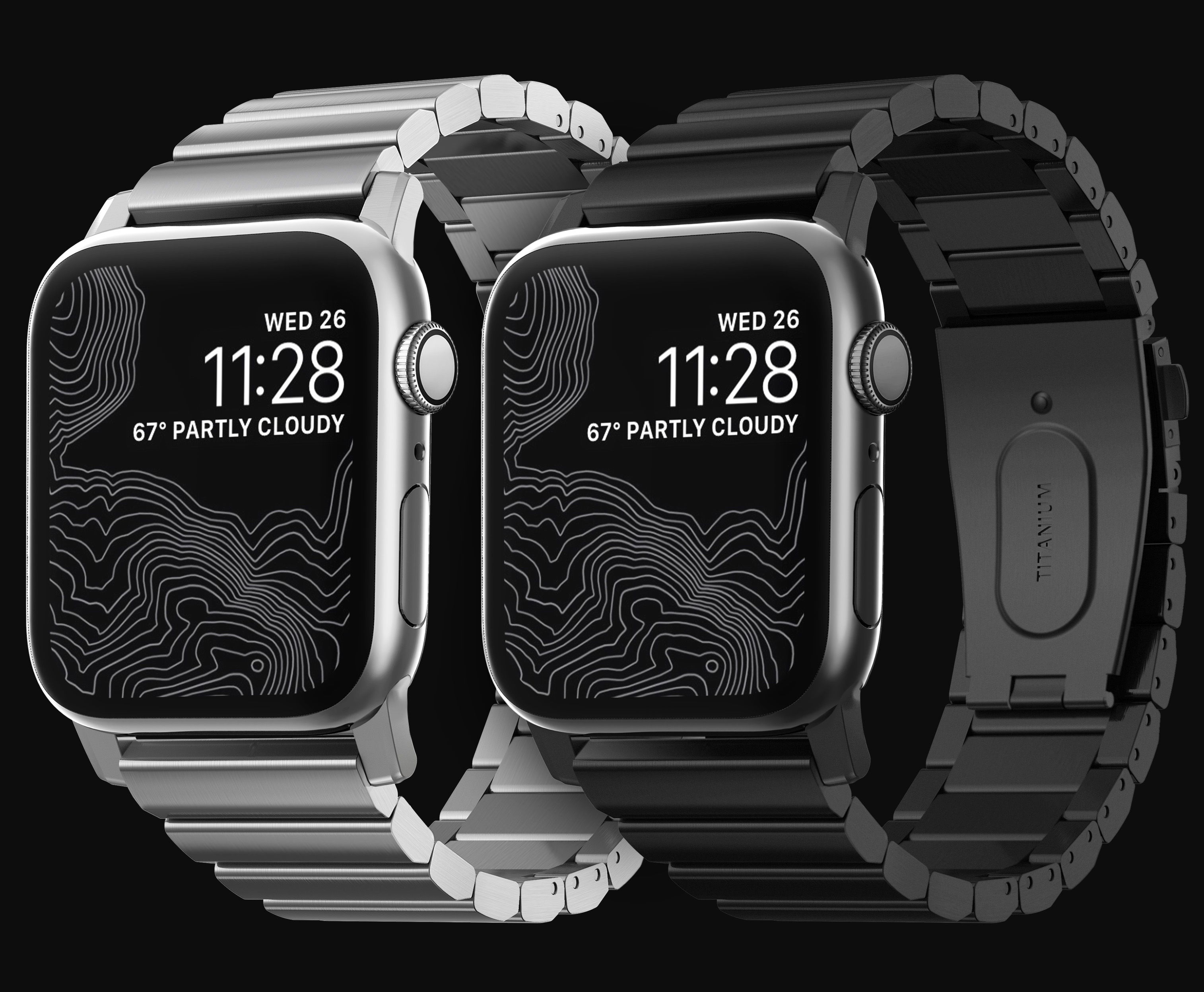 Titanium Apple Watch Band, Black Hardware  NOMAD®
