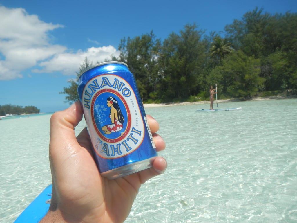 a refreshing hi nano beer on the island of moorea tahiti